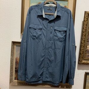REI Blue-gray Button-Up Shirt Men’s XL